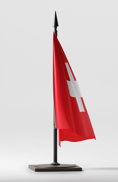 SWITZERLAND Colors Background,SWISS National Flag (3D Render)
