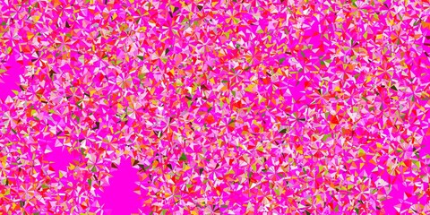 Light Pink, Green vector backdrop with xmas snowflakes.