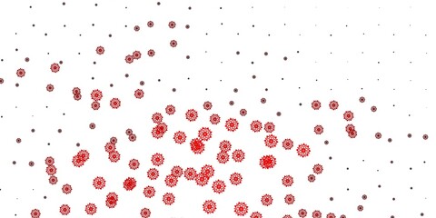 Light Orange vector pattern with colored snowflakes.