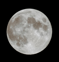 Close up of a full moon