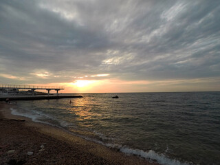 Sevastopol Beach on the sunset