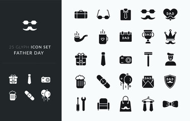 Illustration vector graphic of Father Day Icon Set - You will get 25 premium icon sets Father Day it contains Father, daddy, tie, i love dad, and many more.