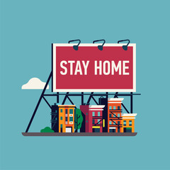 Giant 'Stay Home' Billboard