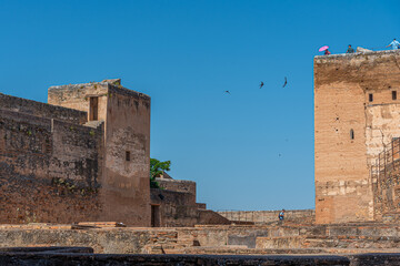 Alcazaba at Alhambra fortress in Granada, Spain