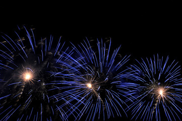 fireworks in the night sky