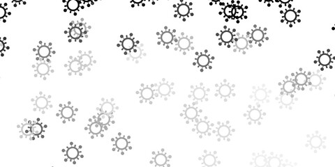 Light gray vector texture with disease symbols.