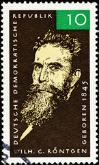 Wilhelm Rontgen on german postage stamp