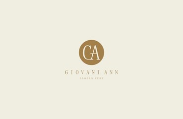 Letter GA Luxury Logo Ideal for Fashion Beauty Brand