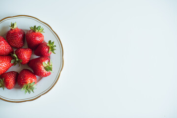 Strawberries on a light background
