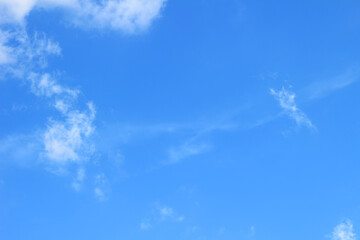 Blue sky with white clouds, copy space.