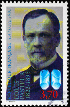 Louis Pasteur on french postage stamp