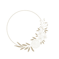 gold floral wreath
