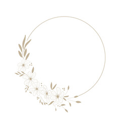gold floral wreath