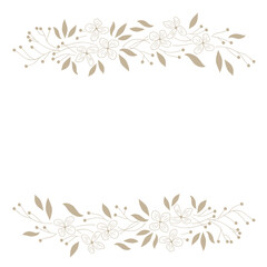 Obraz premium gold floral wreath