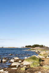 April day on the cliffs of Porkkalanniemi in Finland