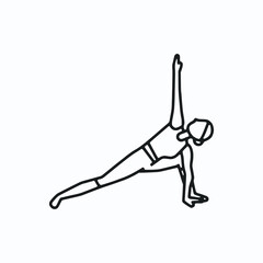 Vector illustration featuring a set of Yoga Pose icons