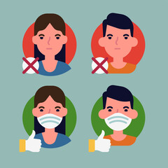 Pandemic security requirements stating obligation of wearing protective mask