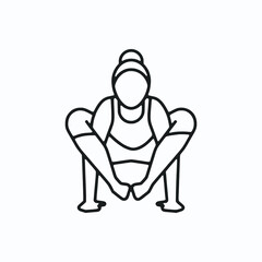 Obraz premium Vector illustration featuring a set of Yoga Pose icons