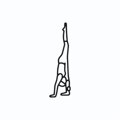 Vector illustration featuring a set of Yoga Pose icons