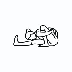 Vector illustration featuring a set of Yoga Pose icons