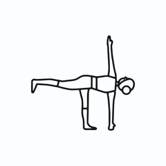 Vector illustration featuring a set of Yoga Pose icons