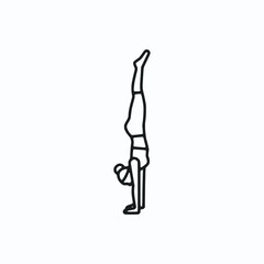 Vector illustration featuring a set of Yoga Pose icons