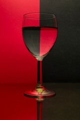 Red and Black Wine Glass Abstract