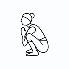 Vector illustration featuring a set of Yoga Pose icons