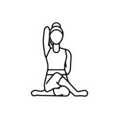 Vector illustration featuring a set of Yoga Pose icons