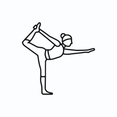 Vector illustration featuring a set of Yoga Pose icons