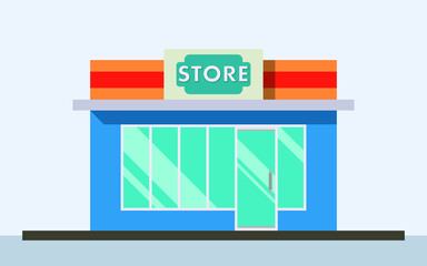 Shop, store flat illustration, vector symbol
