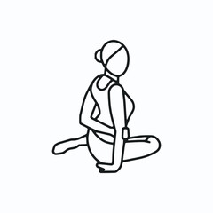 Fototapeta premium Vector illustration featuring a set of Yoga Pose icons