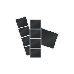 Set of blank photo frames. Mockup for photography and picture. 