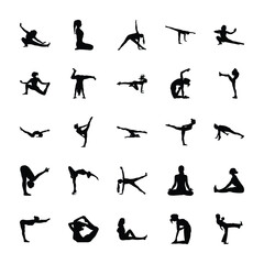 
Yoga and Meditation Icons
