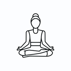 Vector illustration featuring a set of Yoga Pose icons