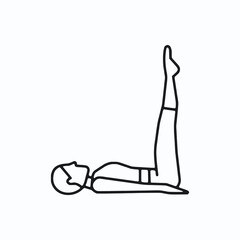 Vector illustration featuring a set of Yoga Pose icons