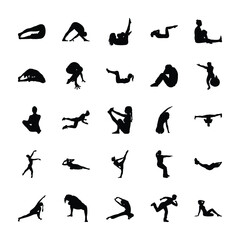 
Physical Activity and Yoga Pictogram Vectors
