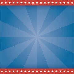 Striped blue background with stars vector design