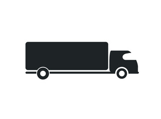 Truck icon. Long shipping truck vector design.  Delivery truck icon. 