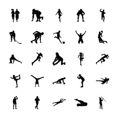 
Sports Silhouettes Icons Pack 
