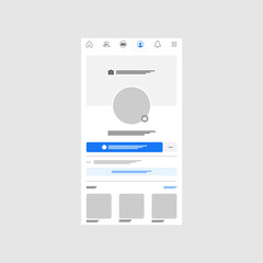 Mockup pages of a mobile social networking application.