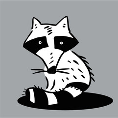 Raccoon vector illustration