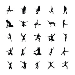 

Set of Outdoor Sports Silhouettes Vectors 

