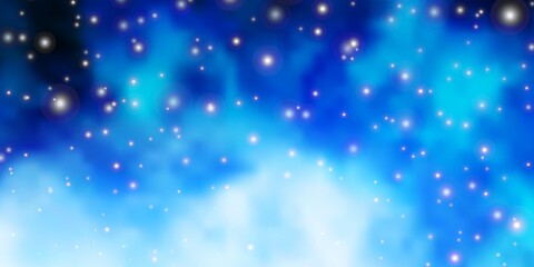 Naklejka na ściany i meble Light BLUE vector background with small and big stars. Colorful illustration with abstract gradient stars. Design for your business promotion.