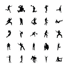 
Outdoor Sports Silhouettes Vectors Set 
