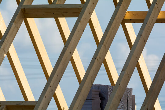 Baustelle - Dachstuhl am Rohbau