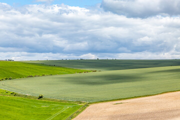 Obraz premium Looking out over farmland in Sussex, on an early summers day