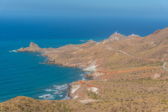 Landscape of Cabo de Gata-Nijar natural park in Spain