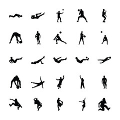 
Body Exercise Silhouettes Vectors Pack 
