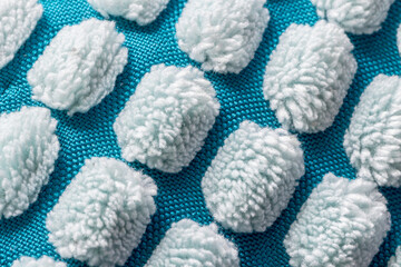 Natural material texture and pattern textile linen fabric. Macro closeup view